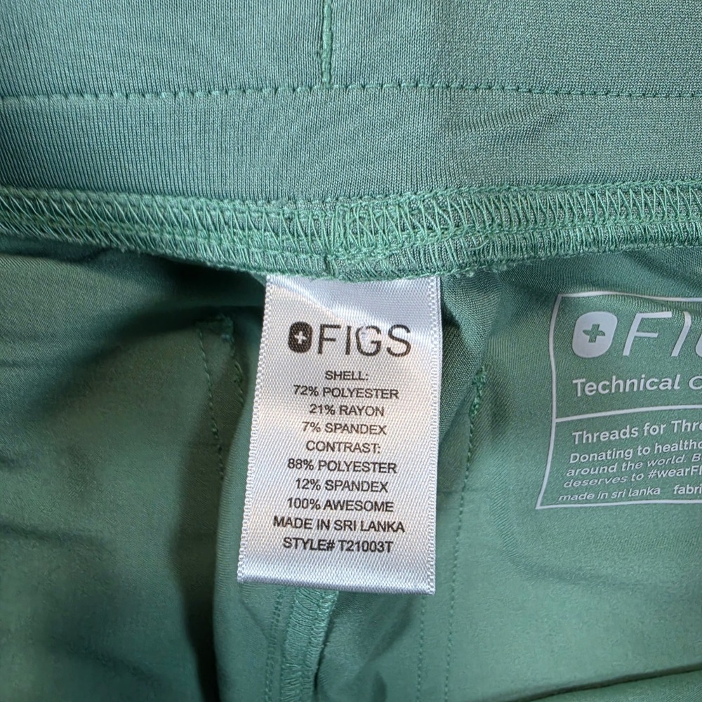 FIGS Livingston Scrub Pants Women Small Tall Lot of 2 Green Teal Straight Leg - Picture 4 of 16